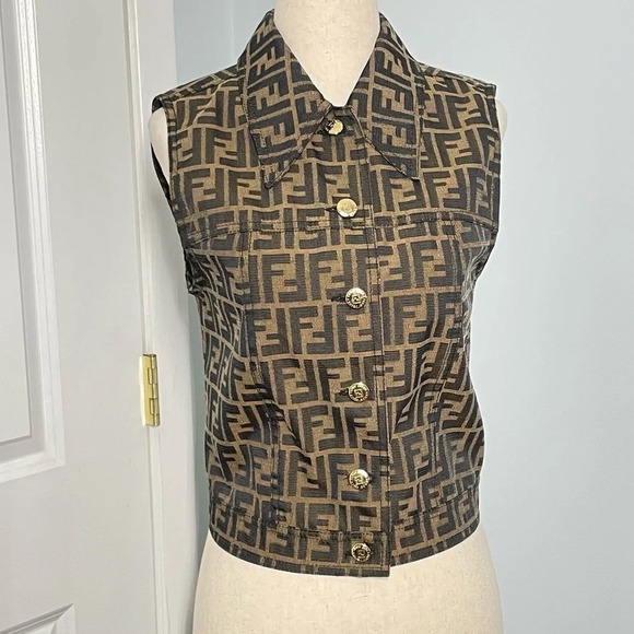 Fendi Jeans Cropped Jacket Vest size IT40 - Picture 8 of 17